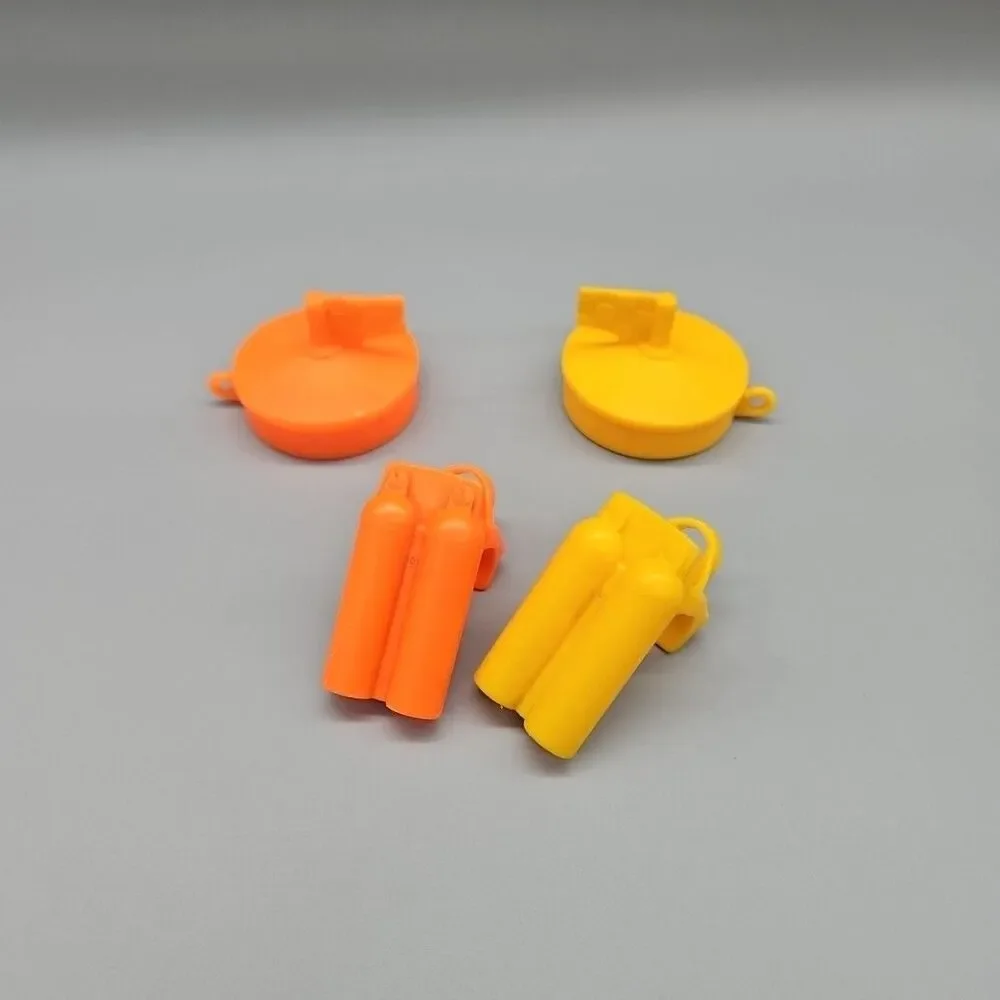 Fisher Price Adventure People 1981  Buoy & Scuba Orange Yellow lot of 4